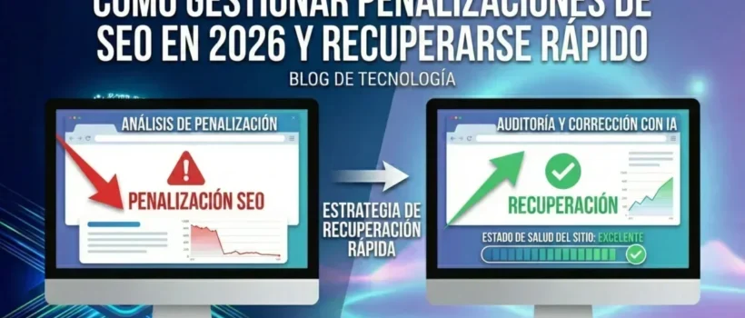 Cómo gestionar penalizaciones de SEO en 2026 y recuperarse rápido