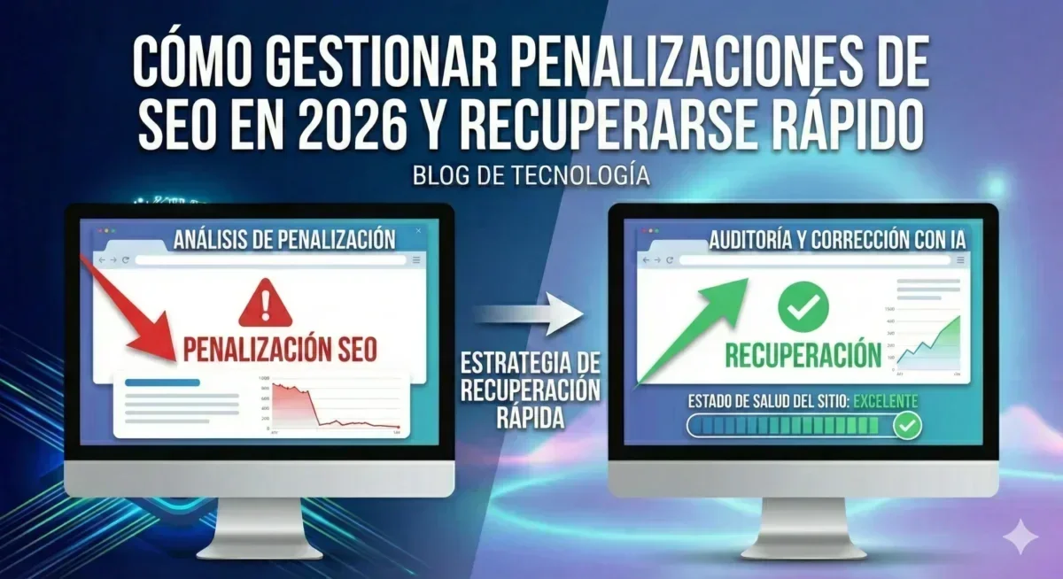 Cómo gestionar penalizaciones de SEO en 2026 y recuperarse rápido